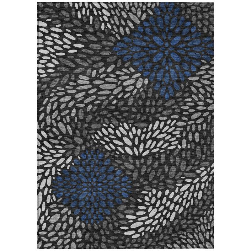 Machine Washable Indoor/ Outdoor Modern Genoa Chantille Rug