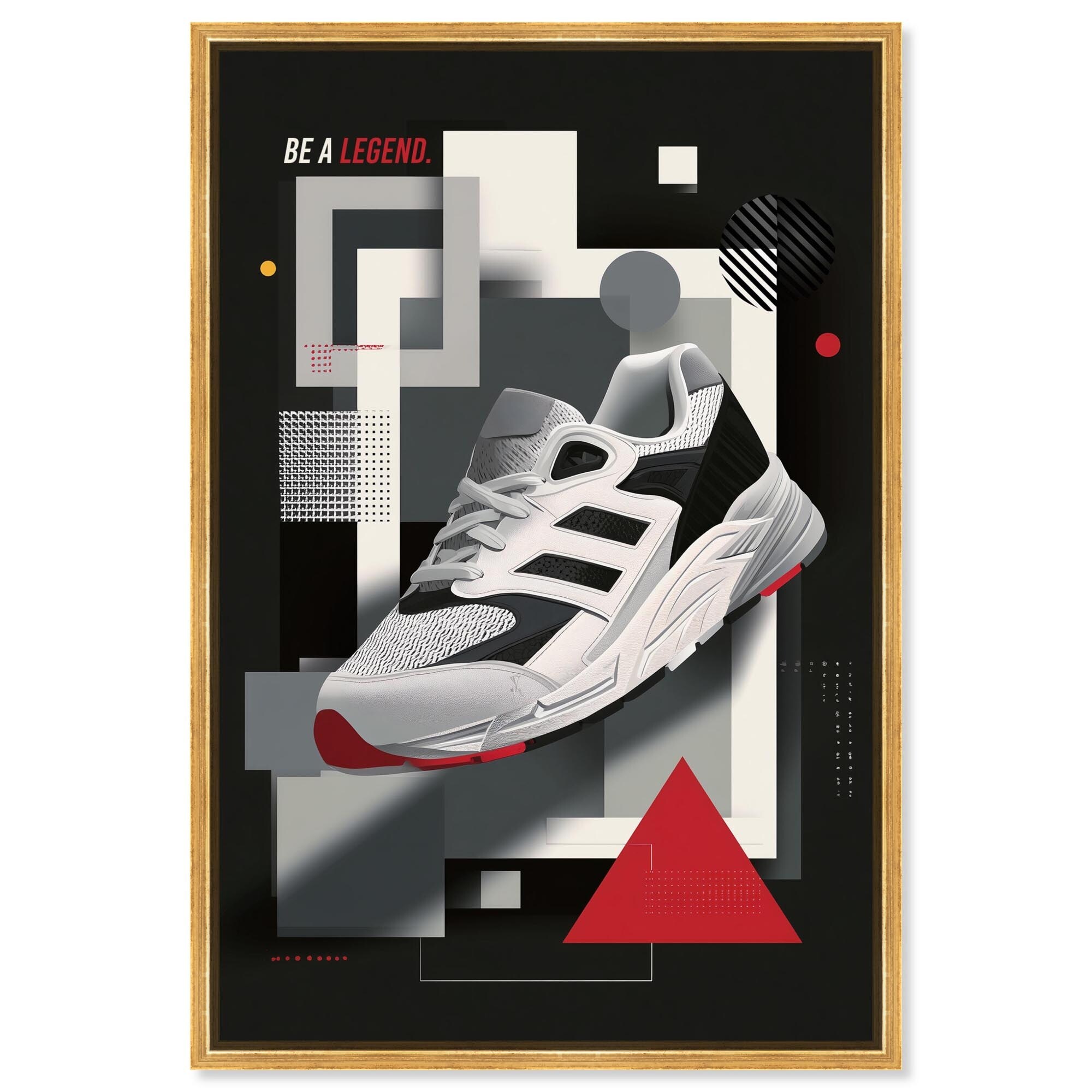 Be A Legend Geometric Sneaker Art Canvas Print by Art Remedy