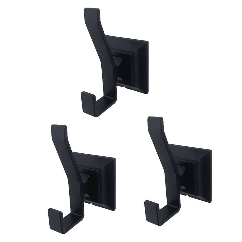 Kingston Brass Monarch 3-Piece Bathroom Robe Hook/Towel Hook - Matte Black