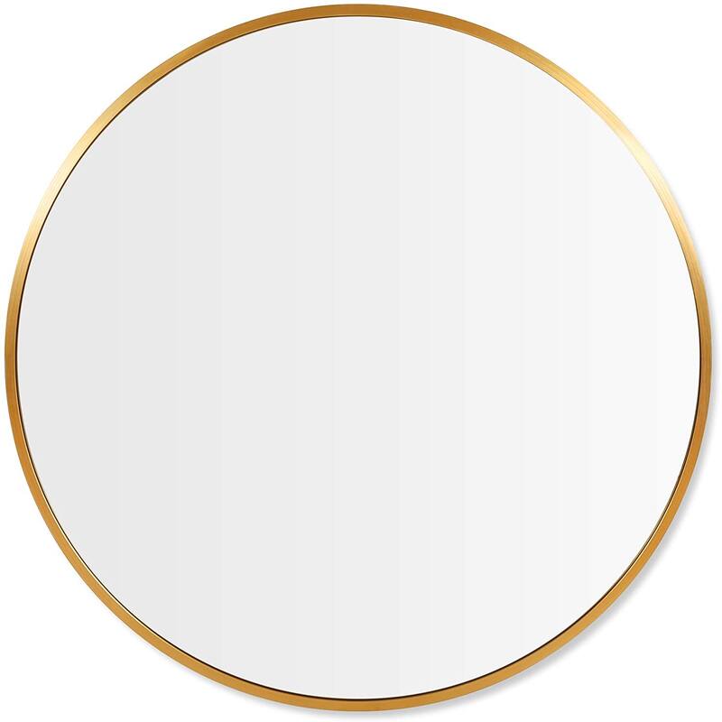 Lumioca Aluminum Alloy Frame Circle Mirror Wall Mounted for Bedroom Bathroom