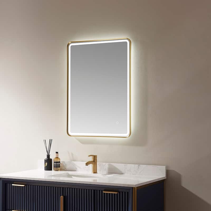 24'' Rectangle LED Lighted Accent Bathroom/Vanity Wall Mirror