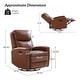 preview thumbnail 94 of 111, Fiacro 30.31" Genuine Leather Wingback Swivel Rocker Recliner with Nailhead Trim