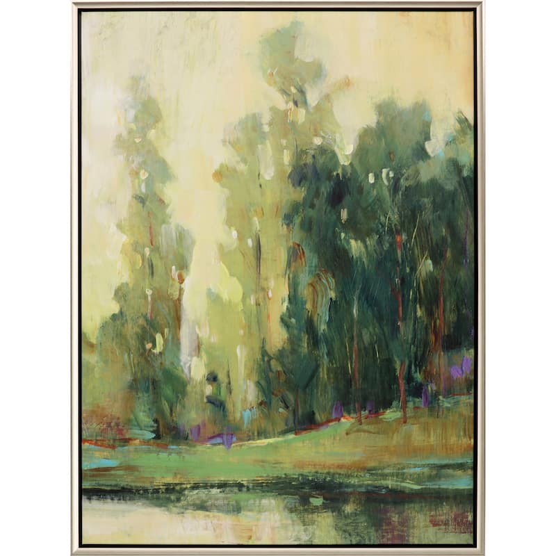 Fishing Spot I - Giclee on Canvas - 52 X 38 X 3 - Plastic - Silver