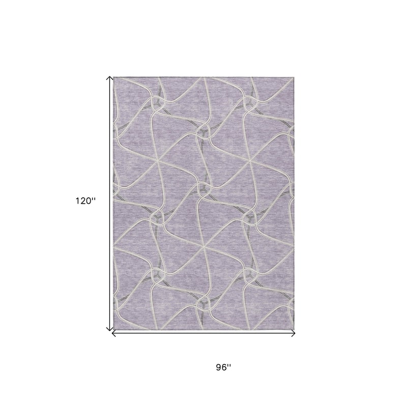 HomeRoots Geometric Contemporary Rectangle Outdoor Rug