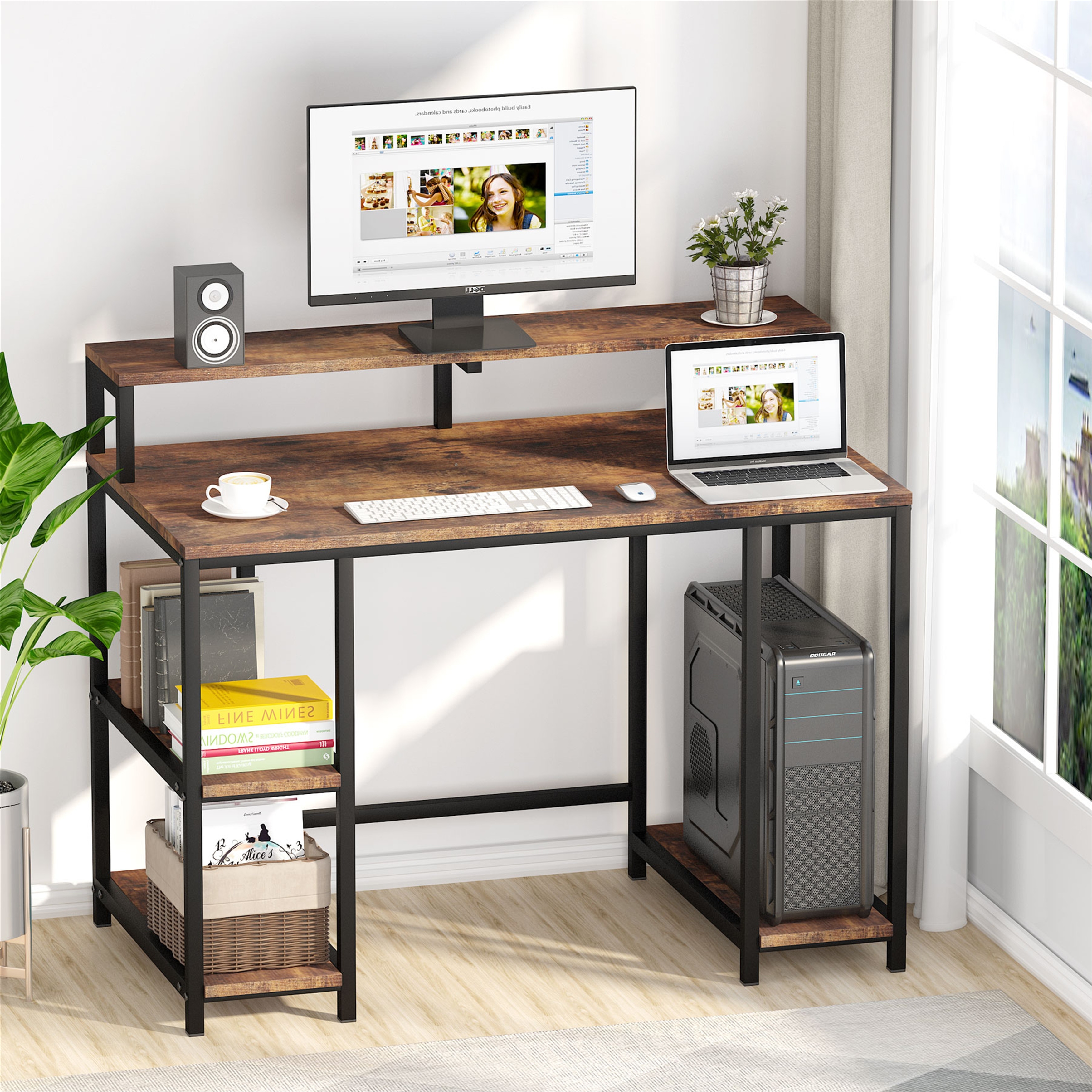 Modern Computer Desk w/ Storage - Caravana Furniture