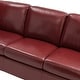 preview thumbnail 20 of 53, Ernando 83.46" Wide Genuine Leather Sofa with Squared Arms and Pillows