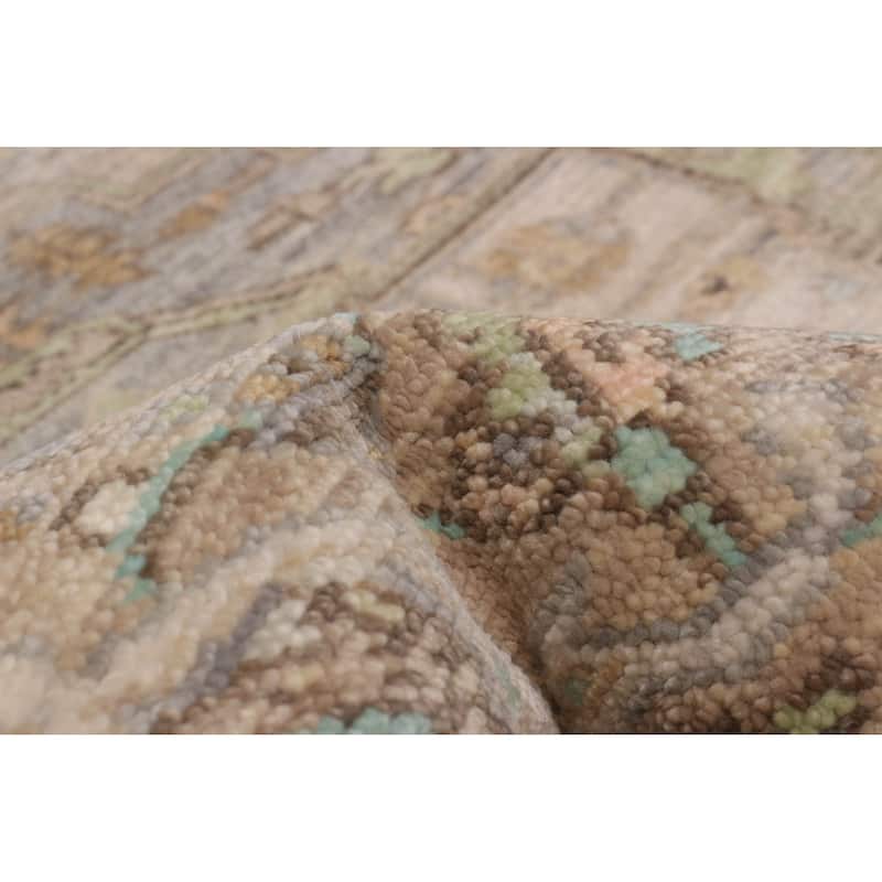 ECARPETGALLERY Hand-knotted Modern Oushak Tan Wool Rug - 8'3 x 10'2