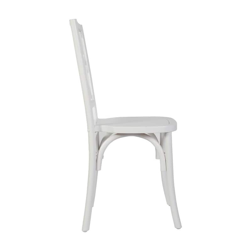 Commercial Solid Wood Stackable Dining Chair with Intricate Back Detail - 19.75"D x 17.25"W x 35.5"H