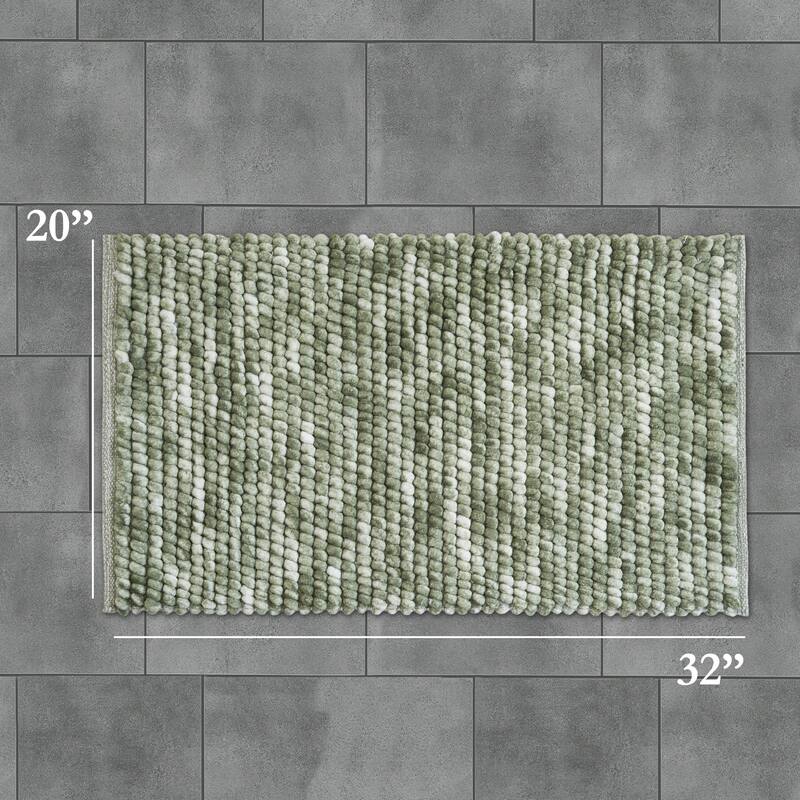 French Connection Space Dye Chunky Chenille Bath Rugs
