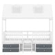 preview thumbnail 7 of 22, Twin Size Wooden House Bed with Fence and Roof for Kids