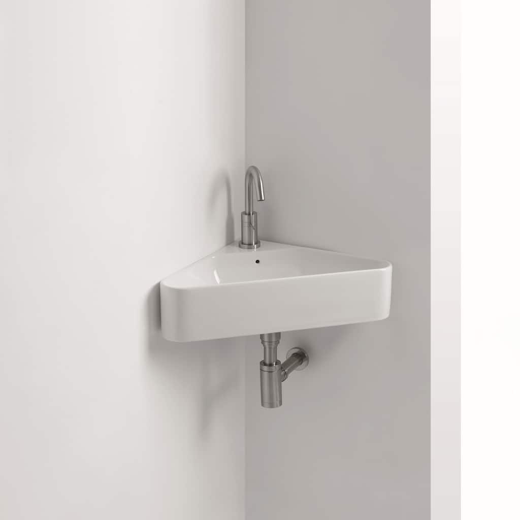 WS Bath Collections 22-1/16" Ceramic Wall Mounted Bathroom Sink with 1