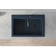 preview thumbnail 6 of 10, Ruvati 33 x 22 inch Granite Composite Quartz Drop-in Topmount Single Bowl Kitchen Sink - Catalina Blue - RVG1033LU