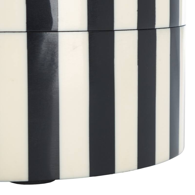 SAFAVIEH Home Charli Black/Ivory Resin Decorative Box Set of 2