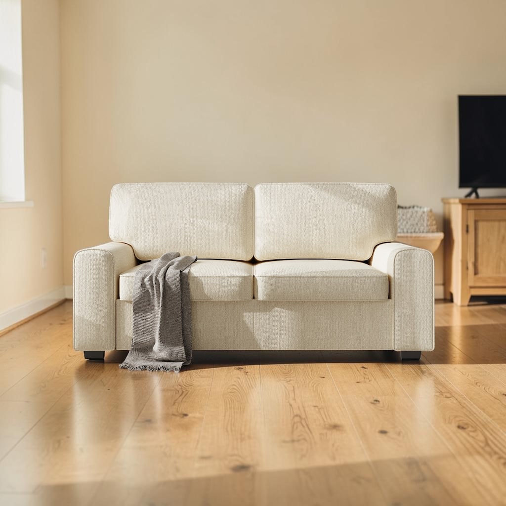 69.6 Inch Chenille Loveseat Sofa with Deep Seat and Metal Frame, Modern 2-Seater Couch