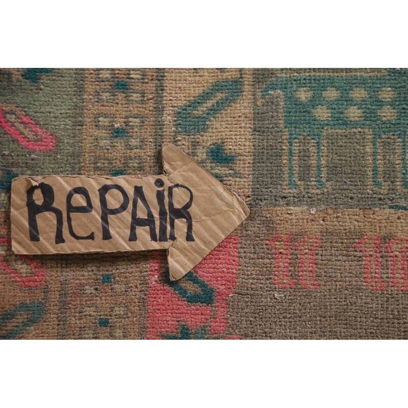 Hand Knotted Oriental 100% Wool Carpet Traditional Tribal Multi-Colored Ardebil Area Rug - 7' 4'' X 4' 0''