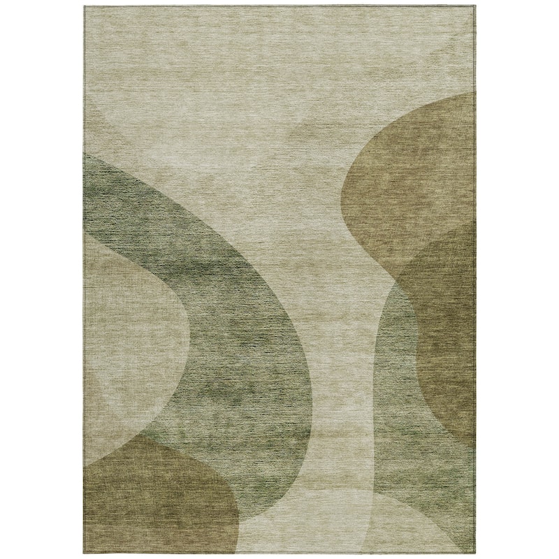 HomeRoots Abstract Transitional Rectangle Outdoor Rug