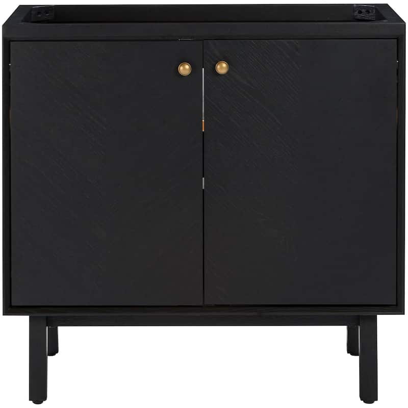 Avanity ADELE-V36 Adele 36" Single Free Standing Vanity Cabinet Only - Black - Anthracite Finish