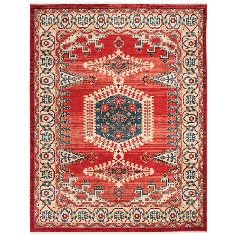 SAFAVIEH Kashan Gerri Oriental Rug with Fringe