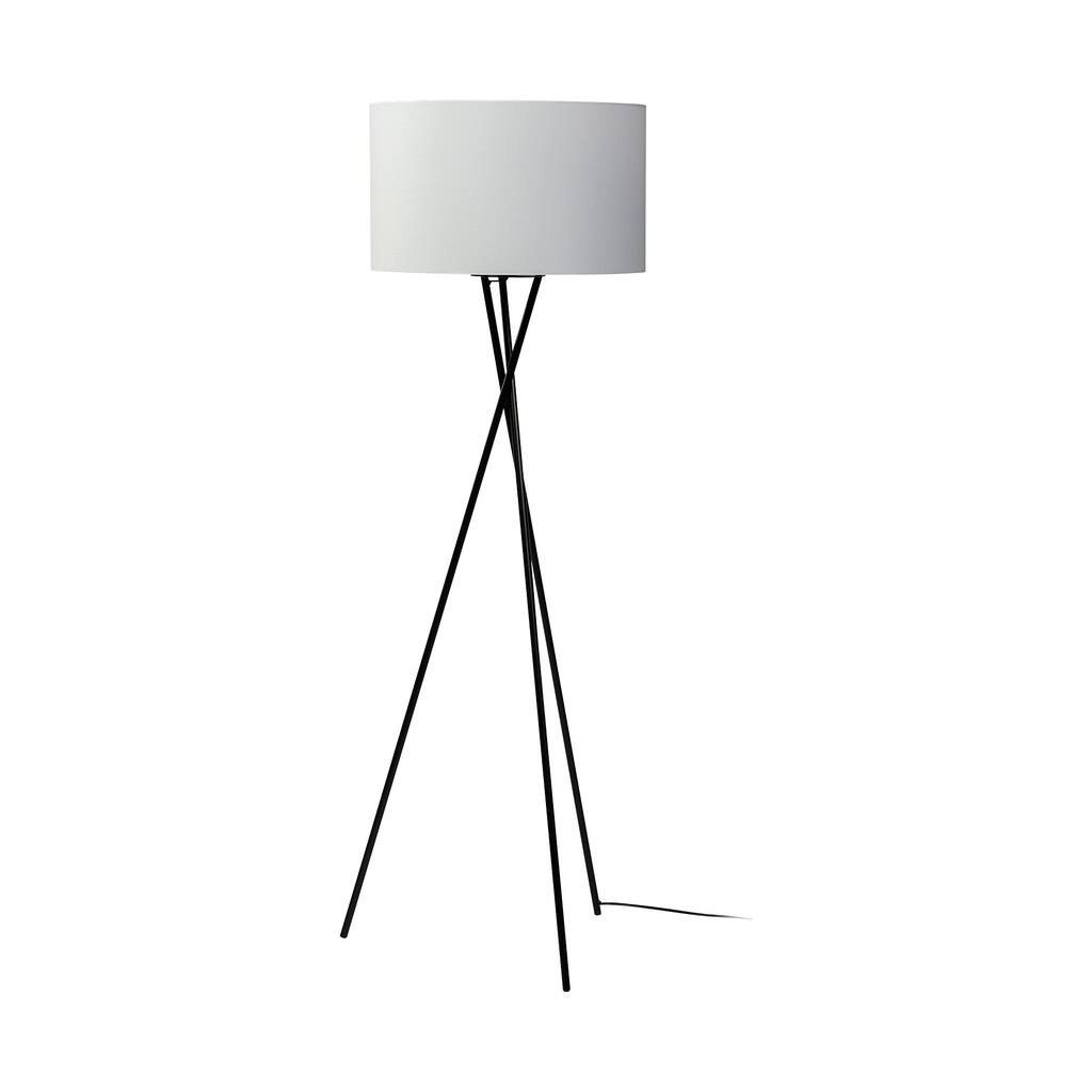 Black Metal Tripod Floor Lamp - 22" W x 65.5" H x 22" D