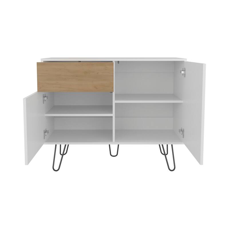 Modern Finish Sideboard, 2 Doors, 1 Drawer, 4 Shelves with durable Materials