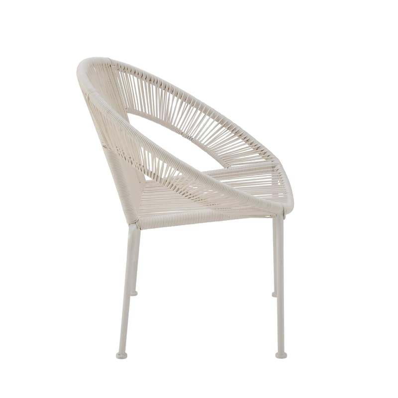 Plastic Rattan Outdoor Chair - Black or White- Roche River Decor