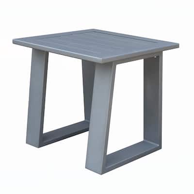 Outdoor Aluminum Square End Table