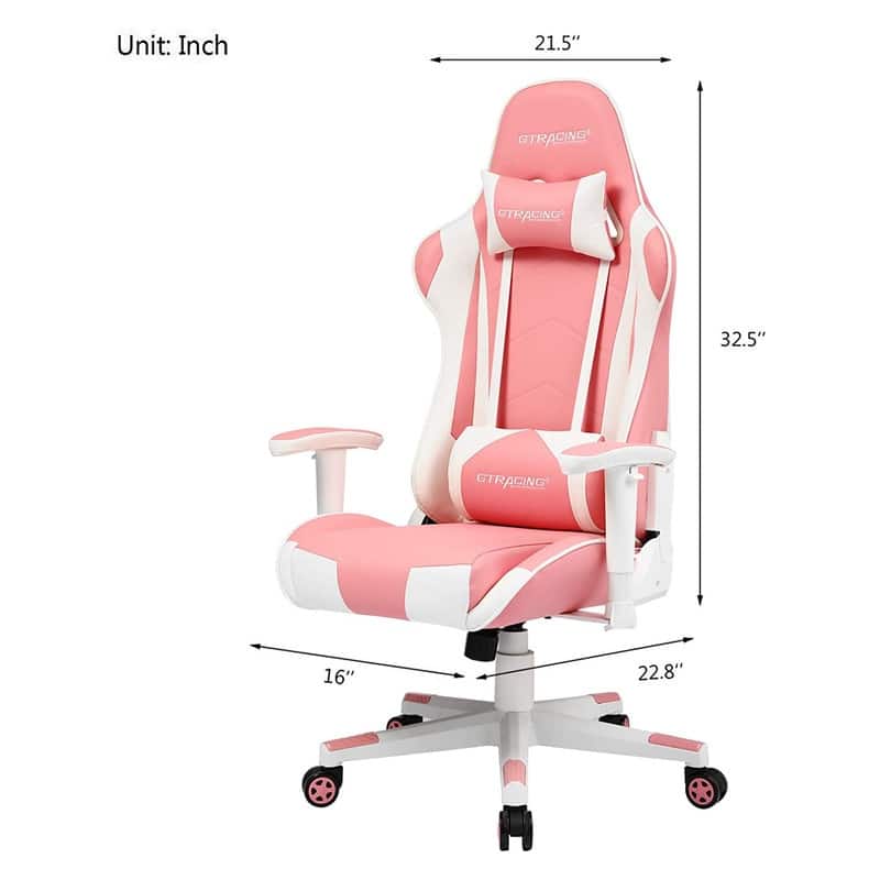 Lucklife Gaming Chair Racing Office Computer Ergonomic Video Game Chair with Headrest and Lumbar Pillow Esports Chair