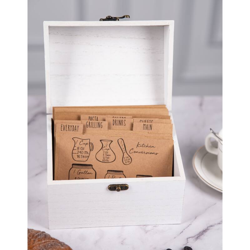 Rae Dunn Antique Recipe Box - Dividers not Included