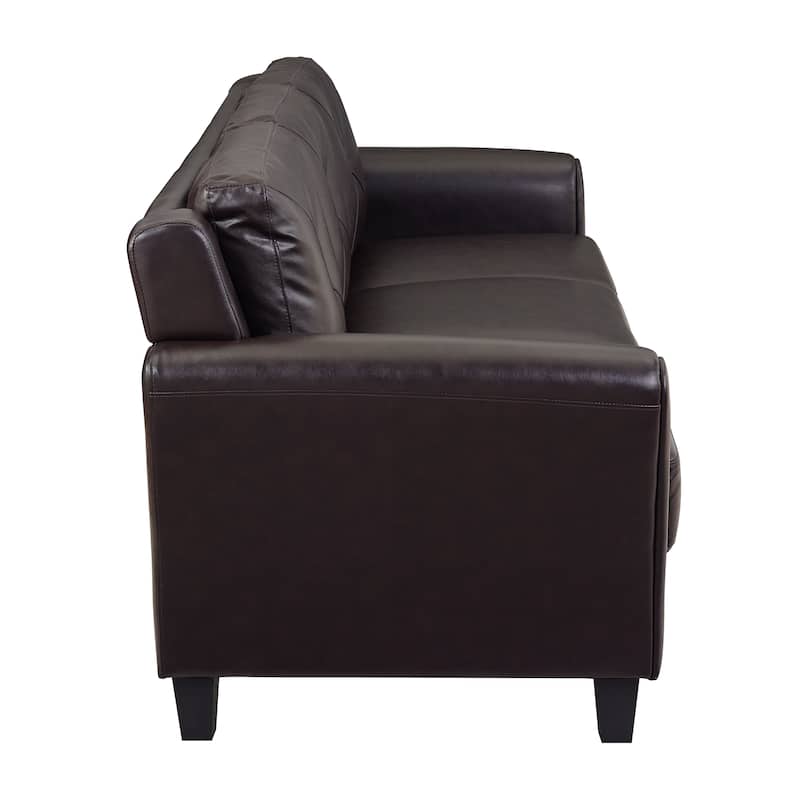 iLounge Harvard Faux Leather Sofa