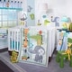 preview thumbnail 2 of 0, Lambs & Ivy Yoo-Hoo Blue/Green/White Elephant Soft Baby Blanket