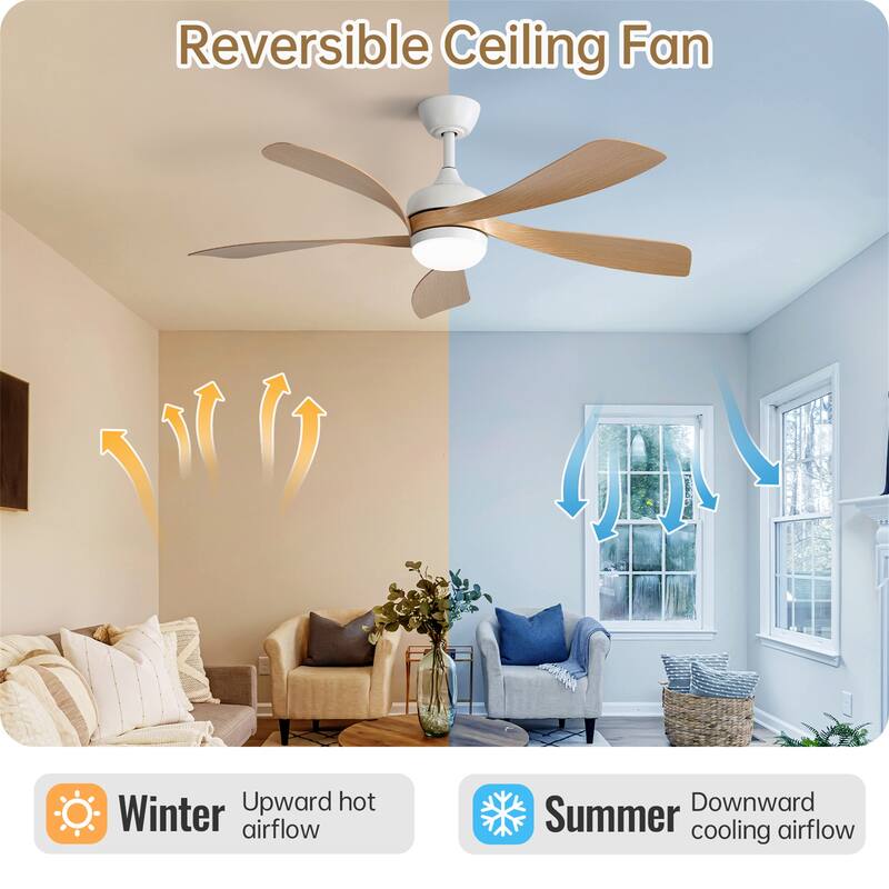 45 Inch Smart Ceiling Fan with Light