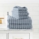 preview thumbnail 9 of 17, Modern Threads Wavy Luxury Spa 6-pc. Quick-dry Towel Set Spa Blue