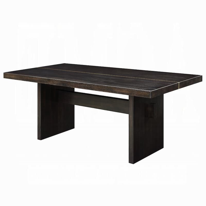 Vonn Dining Table, Wide Panel Legs, 80 Inch Rectangular Top, Black