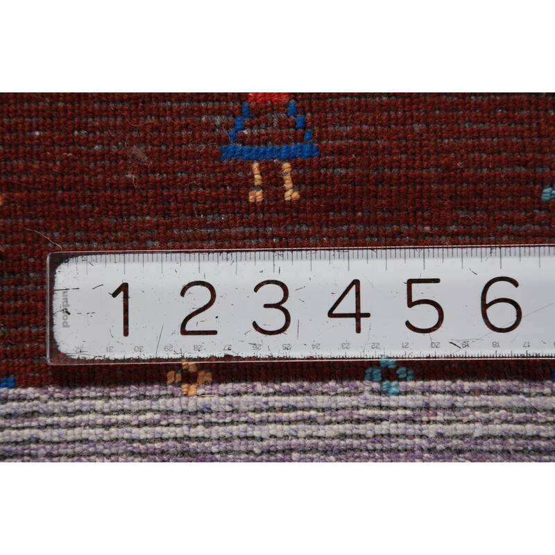 Hand Knotted Oriental 100% Wool Carpet Tribal Tribal Greys & Charcoal Gabbeh Area Rug - 10' 1'' X 8' 3''