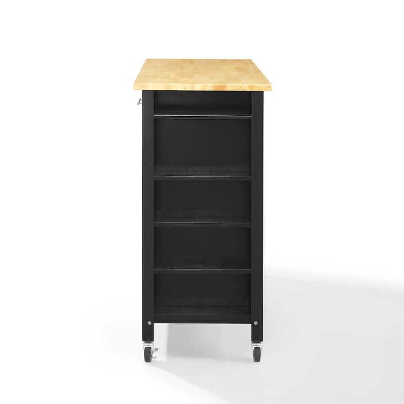 Crosley Savannah Full-size Wood-top Kitchen Cart - 37"H x 42"W x 18.25"D