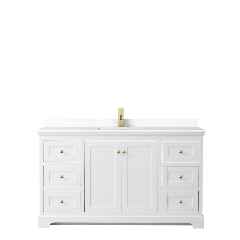 Avery 60-inch Single Vanity, Quartz Top