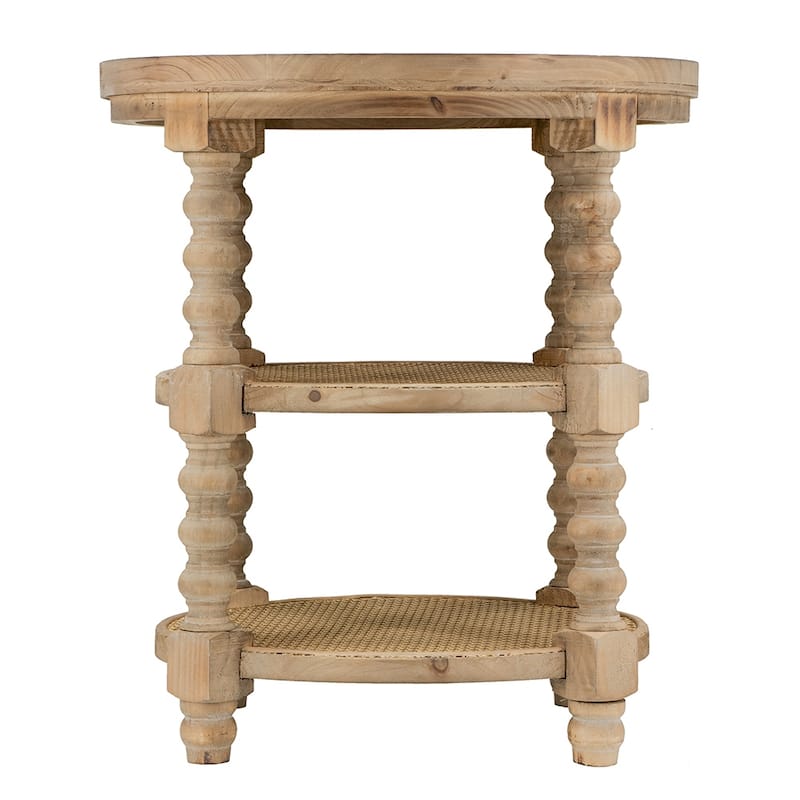 Round 3-Tiered Side Table for Lving Room Bedroom Entryway
