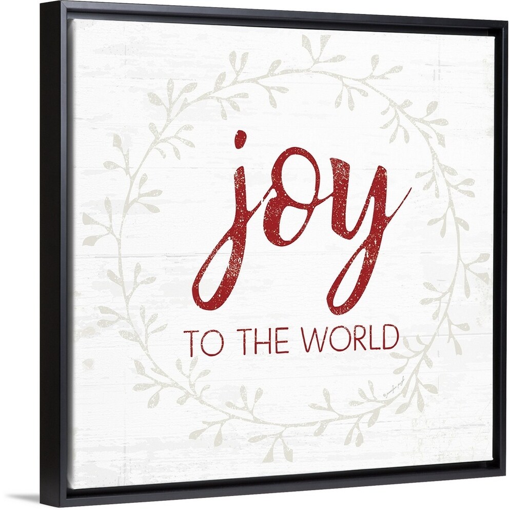 Shop Joy To The World Red Black Float Frame Canvas Art