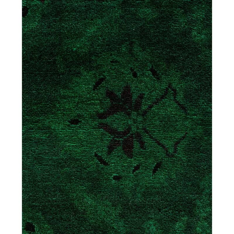 Overdyed One-of-a-Kind Hand-Knotted Area Rug - Green - 8' 4" x 10' 4"