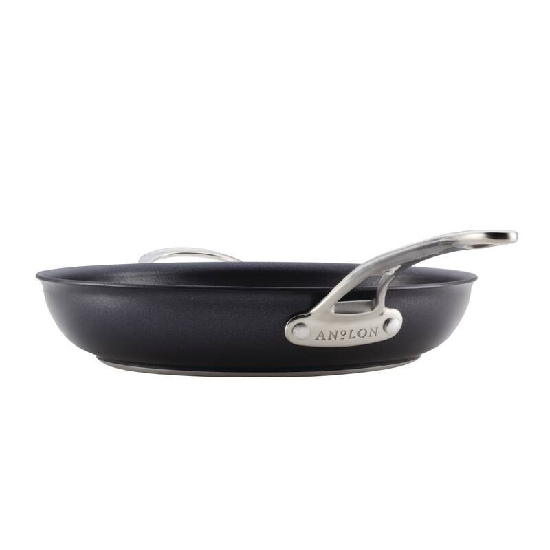 Anolon X Hybrid Nonstick Induction Frying Pan With Helper Handle, 12-Inch, Charcoal Gray