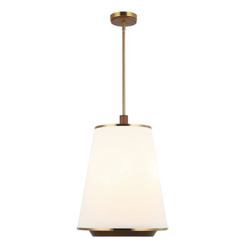 Varaluz Desert Flyer 3-Light Pendant - Satin Brass/Medium Walnut