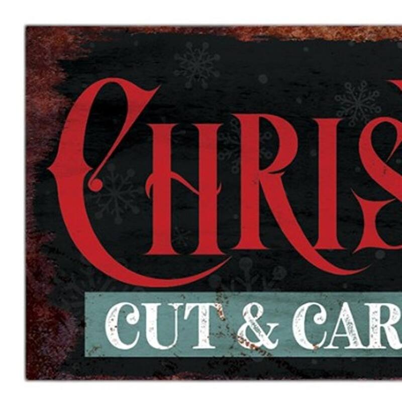 HomeRoots 36" X 11" Black Red And White Christmas Trees Wood Wall Decor