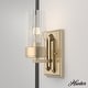 preview thumbnail 1 of 10, Hunter Gatz 1-Light Wall Sconce Light - Glam, Contemporary, Transitional - Damp Rated! Alturas Gold