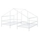 preview thumbnail 12 of 18, Twin Size Metal House Beds with Built-in Table