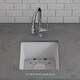 preview thumbnail 4 of 7, 15 Inch Lexicon Platinum Quartz Composite Drop-in Undermount Single Bowl Galaxy White Kitchen Sink LP-1515-W-SO - 15x15