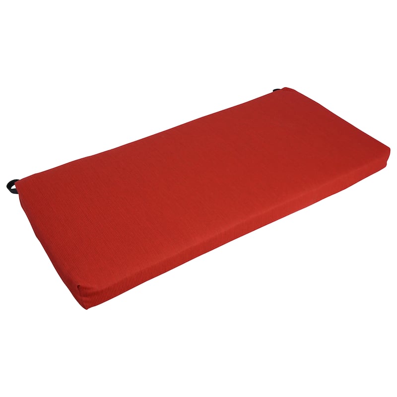42-inch by 19-inch Premium Woven Olefin Indoor/Outdoor Loveseat Cushion - 42 x 19 - Ribtex Red