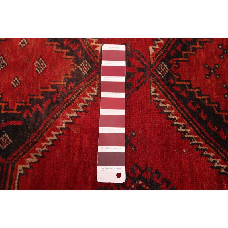 ECARPETGALLERY Hand-knotted Baluch Red Wool Rug - 3'3 x 6'6