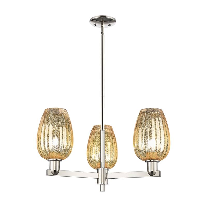 Innovations Lighting Downtown Urban - Preston - 3 Light 18" Flute Shade Stem Hung Chandelier