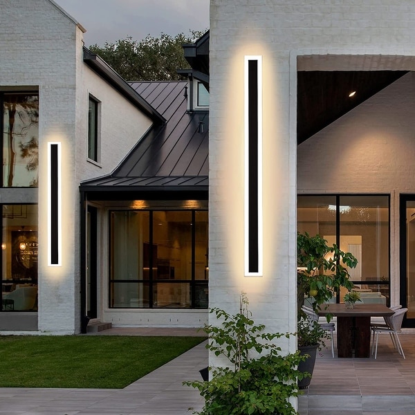 Outdoor Linear Integrated LED Hardwired Wall Sconce Light Fixture On Sale Bed Bath Beyond 37429537