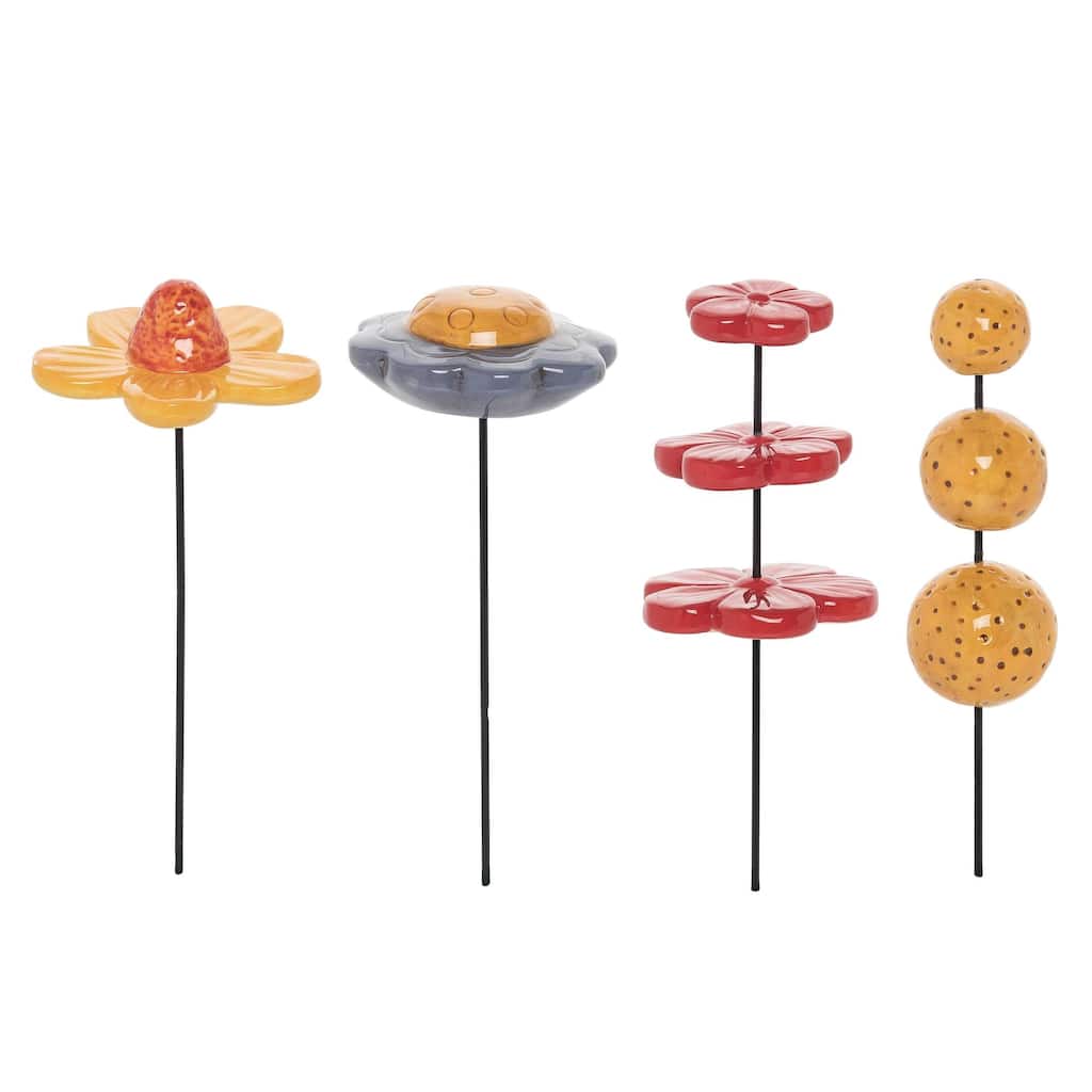 Transpac Small Dol Floral Pick Set of 4 Spring Home Decorations